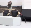 Atacado-Retro Polarized Luxo Mens Designer de óculos de sol sem aro banhado a ouro moldura quadrada marca óculos de sol moda Eyewear Com Caso