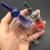 10mm 14mm 18mm 남성 여성 Domeless 더블 쿼 츠 Banger 못 유리 색된 카바 캡 내부 컬러 모래와 Thermale Banger