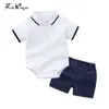 TEM Doger Roupas de Bebê Conjuntos Recém-nascidos Bebé Roupas 2pcs Conjuntos de Verão Menino Infantil T-shirts + Summs Outfits Sets Bebes Tracksuit T191024