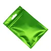 Matowe Zielone Blokady Zip Torby 100 sztuk / partia Clear Front Grealable Mylar Plastic Studka do akcesoriów Elektroniczny Pakiet Torba z otworem