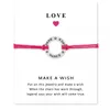 Amor pulseras de DANZA con Tarjeta de Regalo Niñas Encanto Redondo diseñador de la marca deseo infinito Brazalete Para las mujeres Accesorios de Joyería de Lujo