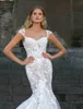 2020 Berta 머메이드 레이스 웨딩 드레스 Sweetheart Neck 3D Appliqued Bridal Gowns 플러스 사이즈 스윕 트레인 Tulle robes de mari￩e