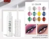 Märke HANDAIYAN PROFESSIONAL Glänsande ögonlinjer Kosmetika för Kvinnor Pigment 12 Färger Vätska Glitter Eyeliner Billiga Makeup Beauty