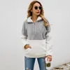 Sherpa pull 8 couleurs femmes Patchwork doux polaire pull vêtements d'extérieur manteau fermeture éclair col haut sweat à capuche poche OOA7194