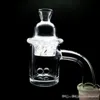 Cam bonglar için Carb Cap ve Terp İnci Kadın Erkek 10mm 14mm 18mm Ortak 90 Derece Spinning ile 1pcs Kuvars Banger Tırnak