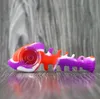 Fish Bone Shape Silicone Hand Pipe with Glass Bowl Herb Tobacco Smoking Cigarette Spoon Pipes Tool Accessories Oil Rigs