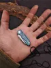 Promozione Damasco Mini Small EDC Pocket Coltello pieghevole Necklack Coltello a catena TC4 Manico in lega di titanio con confezione regalo