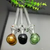 Large color bubble glass straight pot Wholesale Glass bongs Oil Burner Glass Water Pipes Oil Rigs Smoking Free Shipping