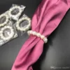 300Pcs/Lot White Pearls Napkin Rings Wedding Napkin Buckle For Wedding Reception Party Table Decorations Supplies I121