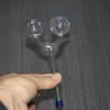 Tube de brûleur à mazout épais en forme de U à double bulle en verre transparent