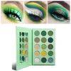 Green Smokey Eye Shadow Palettes de maquillage hautement pigmentées mates et scintillantes Fard à paupières Jaune Violet Bleu 15 couleurs Bright Creme Shimmer Palette