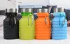 550ML 19oz Portable Silicone Water Bottle Folding Coffee Water Bottle Travel Drinking Bottle Cups Mugs