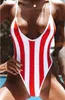 قطعة واحدة للسباحة مثيرة بيكينيس العطلة ملابس السباحة ثونغ بدلات الاستحمام maillots de bain السباحة السباحة ارتداء شريط أحمر 2648921