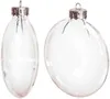 DIY Paintable Clear Decoração de Natal 80mm Ornamento de disco de vidro com tampa de prata 100 Pack282Q