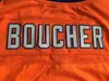 9 Bobby Boucher The Waterboy Football Jersey Adam Sandler Mannen # 9 Bobby Boucher Oranje Alle gestikte Movie Jersey voor Mannen