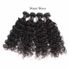 LANS Brazilian Remy Hair Bundle Water Wave Human Hair 6 Bundles Lot Waters ondulados Weave Human-Heavy Weave Extensões 50g / PCs