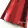 15218m PVC Vinyl Rolls Whole Car Decoration Sticker High Stretchable Mirror Red Chrome Vinyl Wrap3650542