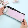 Mermaid Sequin Storage Bag Student Pencil Case Stationery Change Package Female Make Up Wrap Colorful Zipper Portable 2 6sm C19053932
