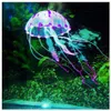 Großhandel Künstliche Schwimmen Glowing-Effekt Quallen Aquarium Dekoration Aquarium Underwater Live Pflanze Luminous Ornament Wasserlandschaft