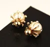 New fashion exquisite simple pearl stud earrings temperament female wild hypoallergenic brand earrings 18K gold plated luxury earrings gift high-end jewelry