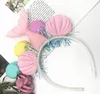 Unicorn Mermaid Headband Hair Sticks Cute Child Adult Kids Shell Hairband DIY Hair Accessories OceanTheme Birthday Party Gift