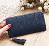 Designer-2019 new fashion wallet large capacity leather long zipper wallet change coin bag soft leather mobile phone bag female clutch