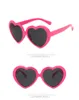 Lunettes de soleil pour enfants Nouvelles filles Love Heart Lunes de soleil Enfants Lunes de plage Kids Adumbral Peach Sun Glassements A33944821212