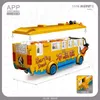 Cute Car Building Block Model Zabawka, DIY Pedal Motor, Autobus Cartoon, Mini Cooper, Dla Kid 'Urodziny' Party Boże Narodzenie prezent, Zbieranie, Dekoracja