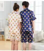 Couple Pyjamas Femmes Manches Longues Soie Satin Pyjama Ensembles Dessin Animé Ours Couple Pyjamas Pour Femmes Ensembles De Vêtements De Nuit Pijama277L