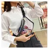 2019 Fanny Packs Mulheres PVC Transparente Ouro Zipper Cintura Sacos 4colors Ao Ar Livre