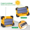 Tragbare Solar-Arbeitsleuchten, 30 W, COB, wiederaufladbar, USB-LED-Licht, Powerbank, Notfall-Sicherheitsmagnet, Flutlichter für Camping, Angeln, Wandern