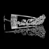 2pcs Crown Exquisite Rhinestone Tiara Birthday Crystal Women Girls Headdress with Comb Pin for Wedding Flower Girl Bridesmaid