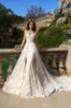 Abiti da sposa modesti taglie forti Abiti da sposa con scollo a sirena e strascico staccabile Abito da sposa con applicazioni di pizzo in tulle Abiti da sposa personalizzati