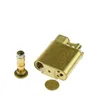 Stylish Gold Metal Ji Feng Gas Cigarette Lighter - Windproof Torch with Sound Effect for Smoking