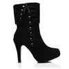 Hot ed-Venda Shoes Mulher Platform Flock Buckle Botas de Inverno Senhoras Sapatos Femininos. GGX-012