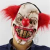 Personalità crack maschera horror rossa capelli naso jester maschera spaventoso giallo denti denti maschere di costume halloween maschere da notte
