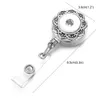 3 Styles Diy Fit 18mm Snap -knappnyckel smycken för kvinnor menaccessory Lanyard Metal Infällbart Badge Reel Holder ID Tag Card CLI4137534