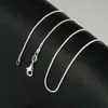 925 Sterling Silver Snake Chain Necklaces for Women Pendant Necklace Jewelry Accesories Making Lobster Clasp Size 1.2mm Lenght 10" - 30"