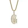 Hip Hop Iced Out Rapper Diamond Letter Tyga G ICE OUT Pendant Micro Pave CZ Design With Big Bail For Men Jewelry Gift