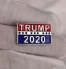 Trump 2020 Brooch for Presidential Election Metal Enamel Brooches Pin Jewelry Women Men Brooches Backpack Lapel Pins Party Favor Gifts DHL