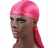 2019 22 color selection Men039s Satin Durags Bandana Turban Wigs Men Silky Durag Headwear Headband Pirate Hat Hair Accessories5117633