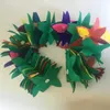 Novelty Colorful Tissue Flower Garland Banner for Luau Party Summer Beach Decoration Hawaii 3 Meters Paper Garlands