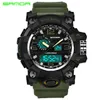 Sanda Watches Men Analog Quartz Digital Watchメン用の防水スポーツ時計シリコンLED電子時計RELOGIO MASCULINO3060564