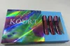 Alta Qualidade compõem Matte Lipstick Líquido 4pcs set lip kit gloss batom azul verde rosa set 4 set cor