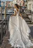 Robes de mariée délicates manches courtes dentelle Appliqued robes de mariée Corset dos Boho plage robe de mariée vestido de novia