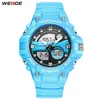 WEIDE deportes militar reloj de lujo número producto digital 50 metros resistente al agua cuarzo analógico mano hombres relojes de pulsera 314P