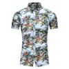 New Summer Mens Short Sleeve Beach Hawaiian Shirts Cotton Casual Floral Shirts Regular Plus Size 7XL Mens clothing Fashion