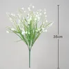 인공 백색 릴리 오브 밸리 플라스틱 벨 모양의 흰색 꽃 식물 결혼식 중심을위한 푸른 꽃 Part Floral