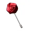 Flower Lapel Pin Rose for Wedding Handmade Boutonniere Stick Boutineers for Men 15Pcs Assorted Color