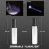 DHL USB Rechargable Mini LED Flashlight 3 Lighting Mode Waterproof Torch Telescopic Zoom Stylish Portable Suit for Night Lighting